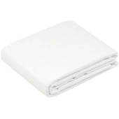 Drap plat uni blanc 270x325 cm 100 % coton 57 fils - Fabrication française dans les Vosges, doux, respirant et résistant
