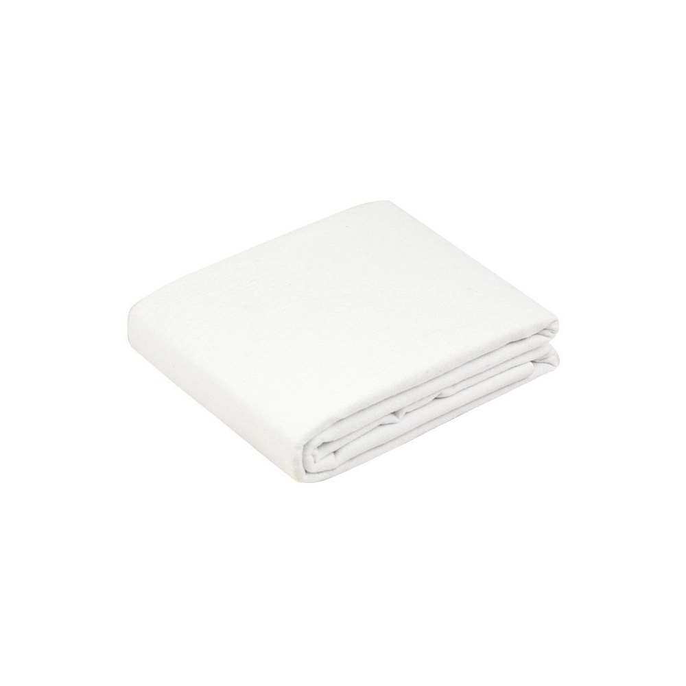 Drap plat uni blanc 270x325 cm 100 % coton 57 fils - Fabrication française dans les Vosges, doux, respirant et résistant