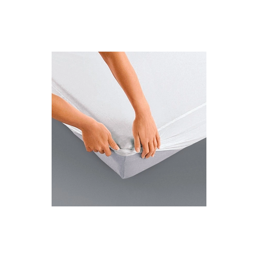 Protège matelas molleton coton 200 g - Forme drap housse, bonnet 30 cm, 100 % fibres naturelles, bonne tenue
