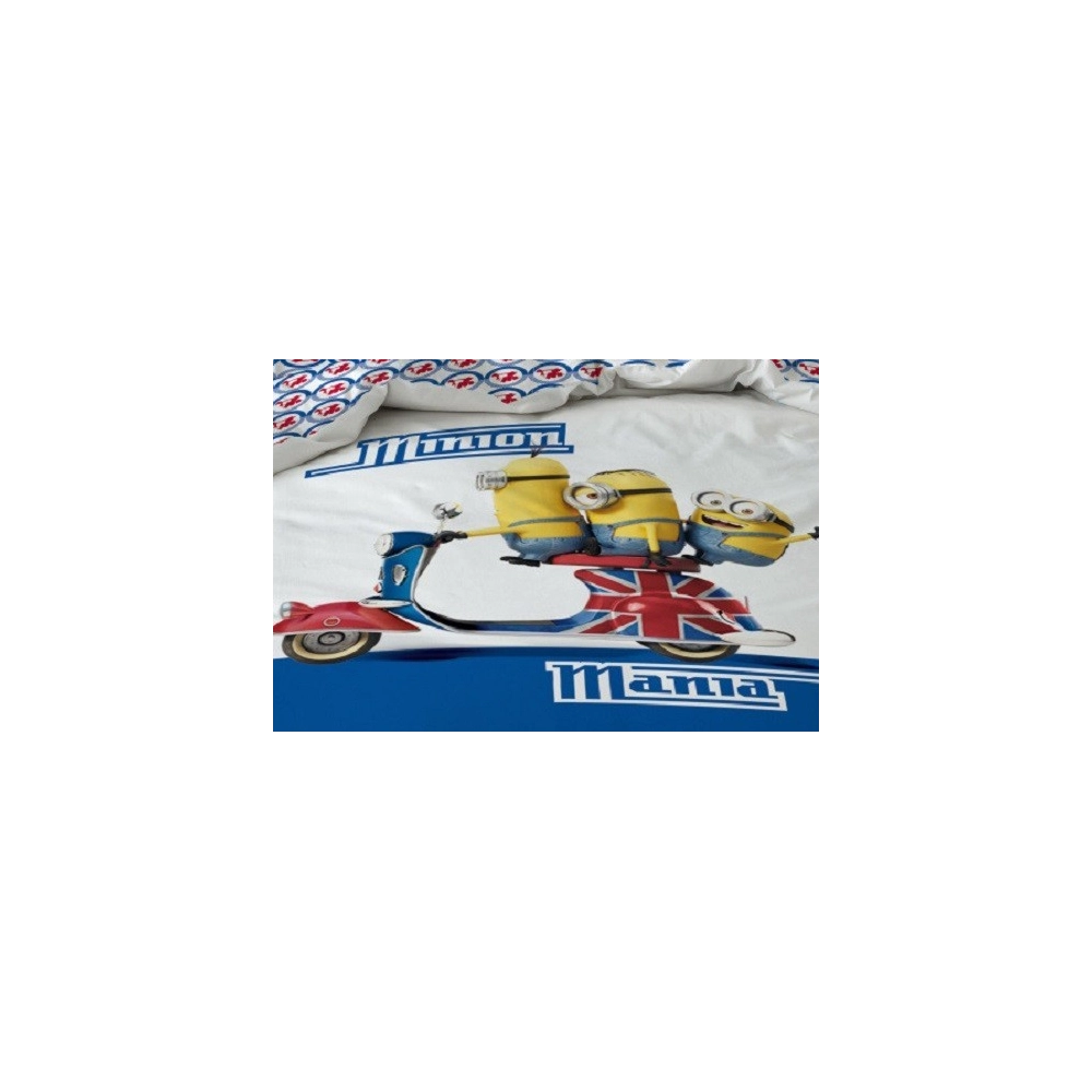 Housse de Couette 140x200cm Les Minions Scooter