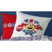 Housse de Couette Minions Scooter 140x200cm + une taie 63x63cm assortie