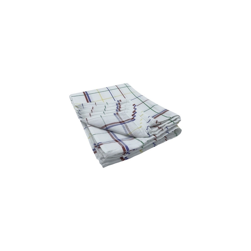 Torchons Jacquard 100% Coton - Lot de 6 - Rayures multi-