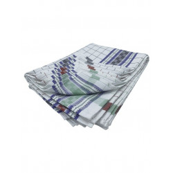 Torchons à carreaux Jacquard 100% Coton - Lot de 6 - Rayure et carreaux