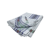 Torchons à  carreaux Jacquard 100% Coton - Lot de 6 - Rayure et carreaux