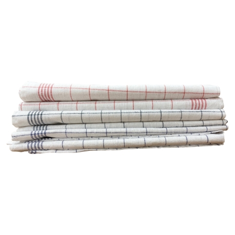 Torchons De Cuisine En Coton Jacquard Alpes Blanc - Lot De 6 Motifs Fruits, 50x70 Cm, Hyper Absorbants Et Lavables
