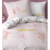 Housse de Couette 140x200cm Léna danseuses + 1 taie oreiller 63x63cm