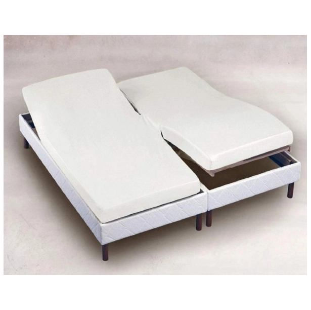 Protège-matelas imperméable spécial lit articulé tête/pieds relevables - Film polyuréthane, micro-respirant et résistant