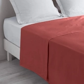 Drap plat Bordeaux 240x310 cm 100 % coton - Fabrication française, douceur et confort haut de gamme