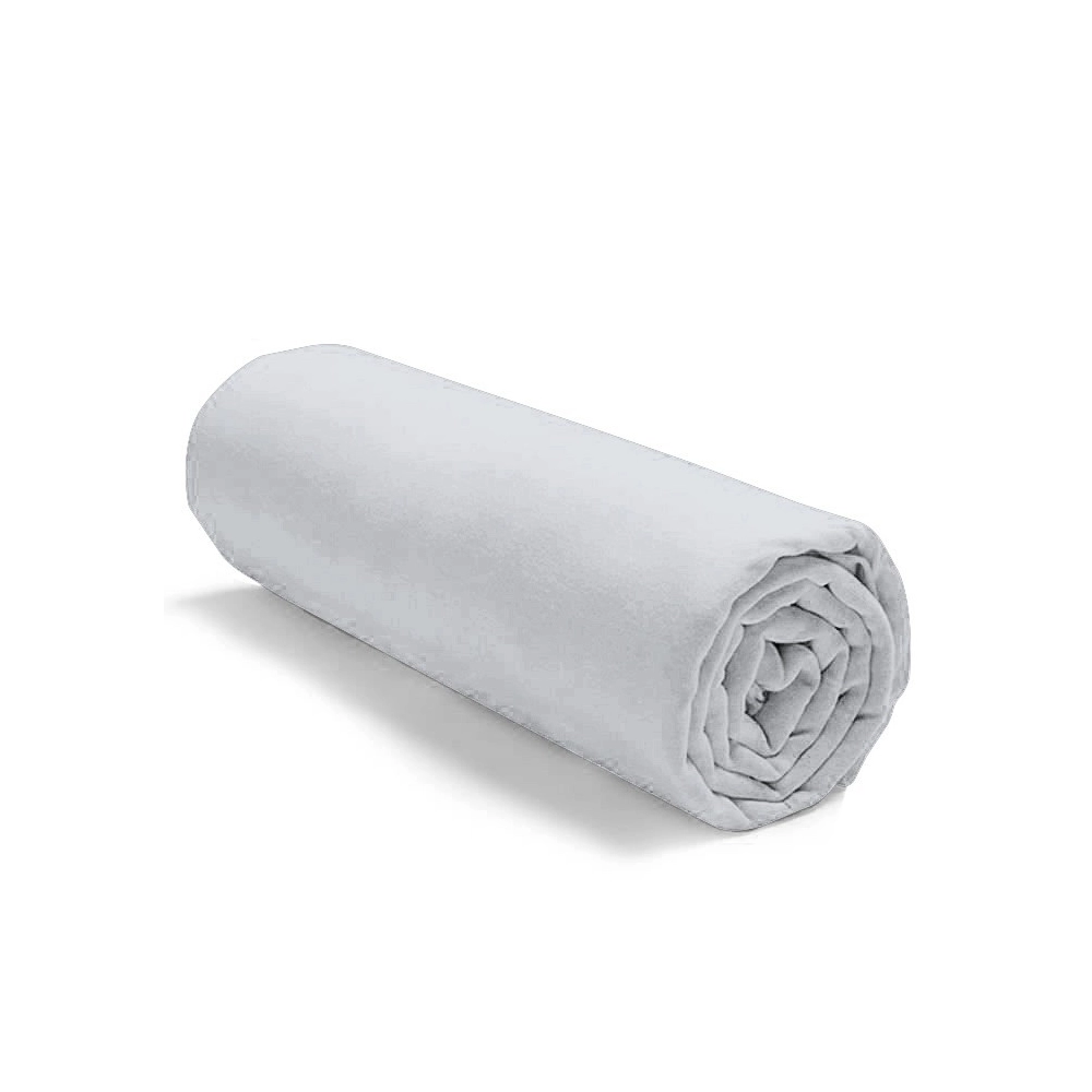 Drap housse 140x190 cm blanc en coton percale - Bonnet 30 cm, confort supérieur, toucher doux et résistant