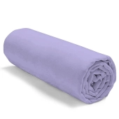 Drap housse 100 % coton couleur parme 120x190 cm - Qualité française, souplesse et confort supérieur durable, bonnet 30 cm