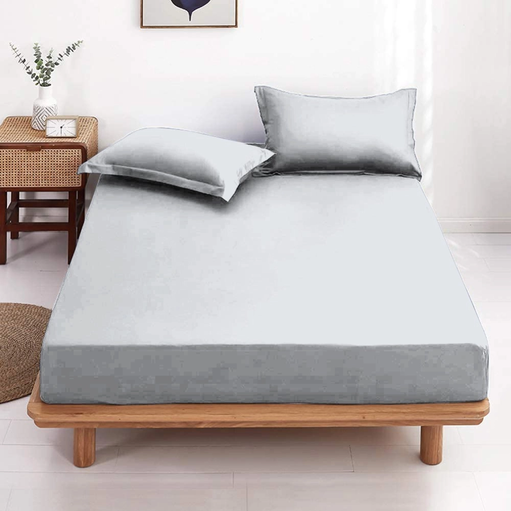 Drap housse blanc 200x200 cm en coton - Fabriqué en France, large bonnet 30 cm, fibre naturelle, doux, résistant et respirant