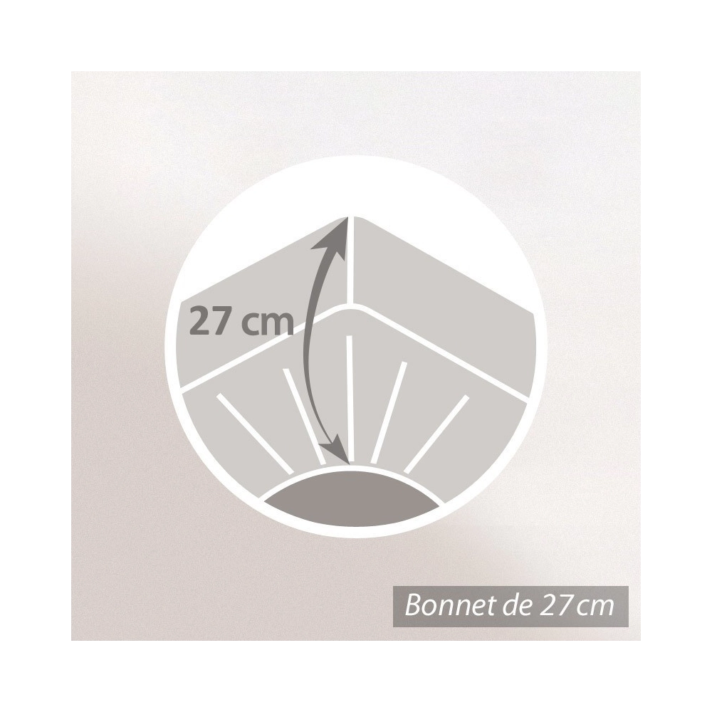 Drap housse 160x200 cm feuille BT 27 cm
