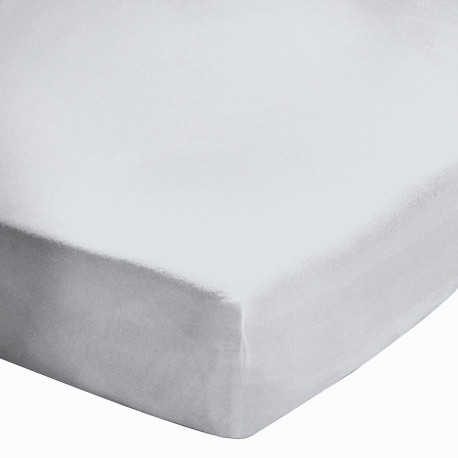 Zoom coin drap housse blanc 120x190 cm blanc