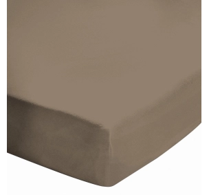Drap Housse Taupe 120x190 cm  – Coton Premium, Fabrication Française