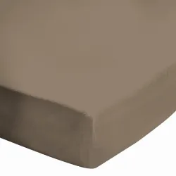 Drap Housse Taupe 120x190 cm  – Coton Premium, Fabrication Française