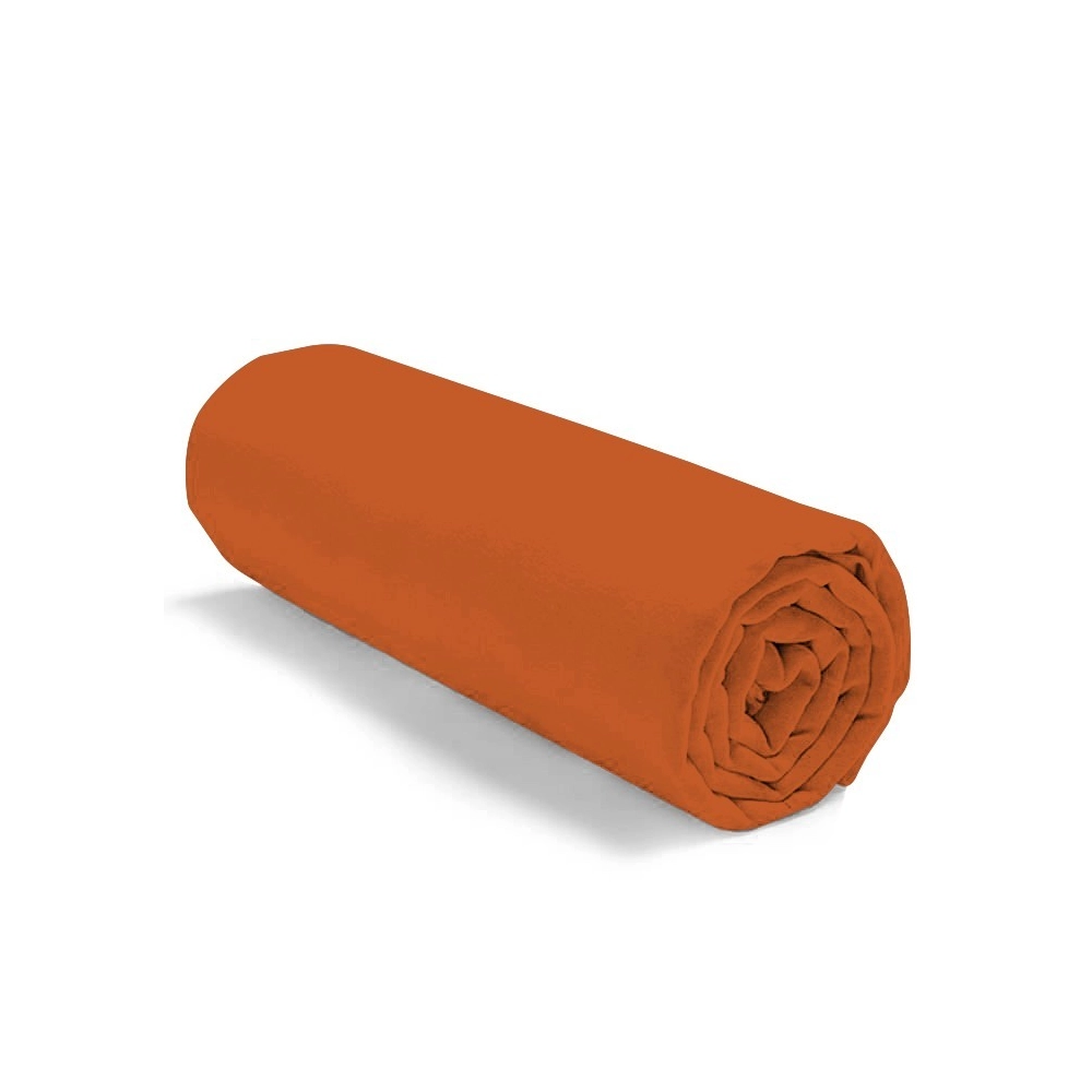 Drap housse 160x200 cm Cuivre - Terracotta BT 30 cm