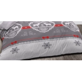 Housse de couette Winter Gris 200x200 cm + 2 taies 65x65 cm - 100 % coton, style chalet montagn, douceur et résistance
