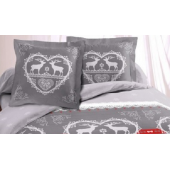 zoom taie d'oreiller assortie housse de couette winter gris