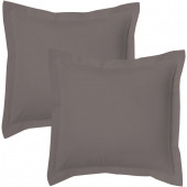 Lot de 2 taies bourdon d'oreillers carrés ou rectangulaire 100% Coton