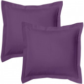 Lot de 2 taies bourdon d'oreillers carrés ou rectangulaire 100% Coton