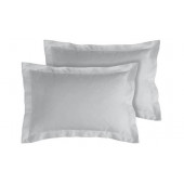 Lot de 2 taies bourdon d'oreillers carrés ou rectangulaire 100% Coton