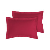 Lot de 2 taies bourdon d'oreillers carrés ou rectangulaire 100% Coton