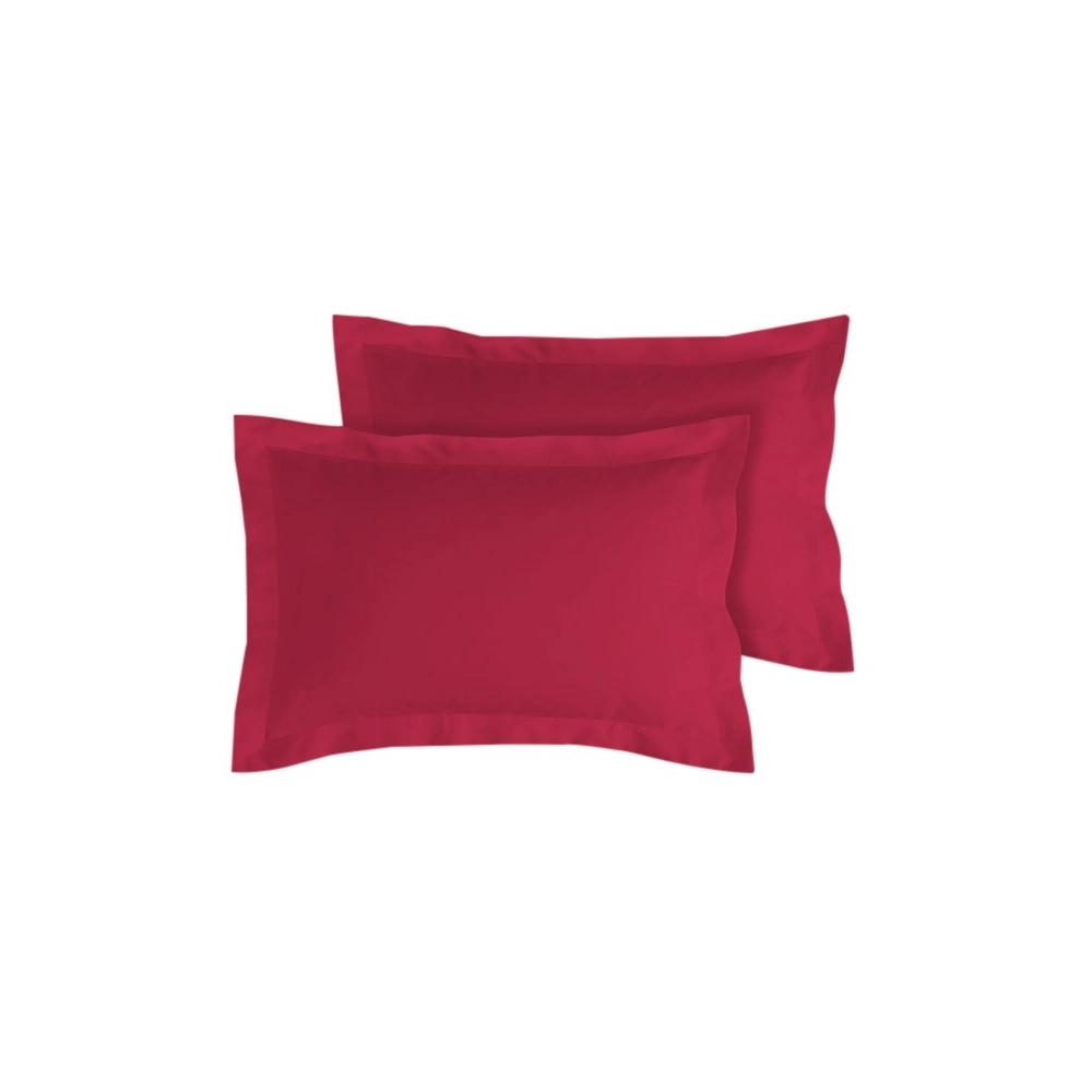 Lot de 2 Taies d’Oreiller 100% Coton 57 fils – Douces, Respirantes et Résistantes – Entretien Facile– Fabrication Française