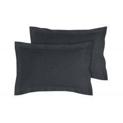 Lot de 2 taies bourdon d'oreillers carrés ou rectangulaire 100% Coton