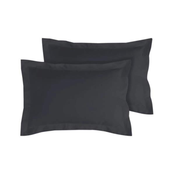 Lot de 2 taies bourdon d'oreillers carrés ou rectangulaire 100% Coton