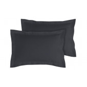 Lot de 2 taies bourdon d'oreillers carrés ou rectangulaire 100% Coton