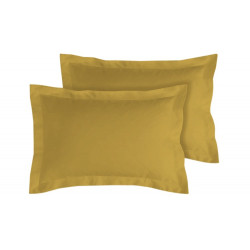 Lot de 2 taies bourdon d'oreillers carrés ou rectangulaire 100% Coton