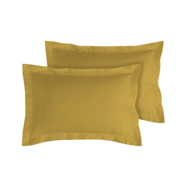 Lot de 2 taies bourdon d'oreillers carrés ou rectangulaire 100% Coton
