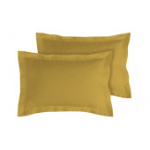 Lot de 2 taies bourdon d'oreillers carrés ou rectangulaire 100% Coton