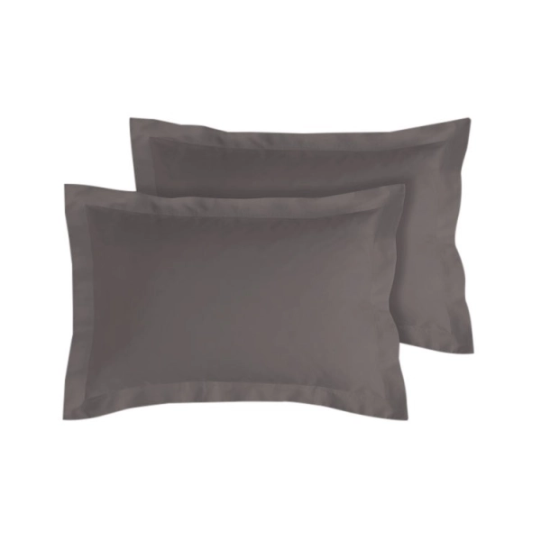 Lot de 2 taies bourdon d'oreillers carrés ou rectangulaire 100% Coton