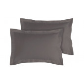 Lot de 2 taies bourdon d'oreillers carrés ou rectangulaire 100% Coton