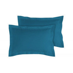 Lot de 2 taies bourdon d'oreillers carrés ou rectangulaire 100% Coton