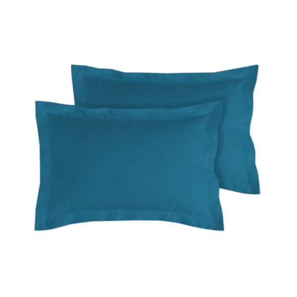 Lot de 2 taies bourdon d'oreillers carrés ou rectangulaire 100% Coton