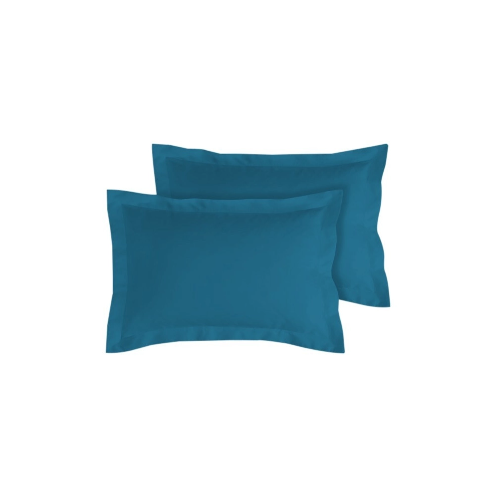 Lot de 2 Taies d’Oreiller 100% Coton 57 fils – Douces, Respirantes et Résistantes – Entretien Facile– Fabrication Française