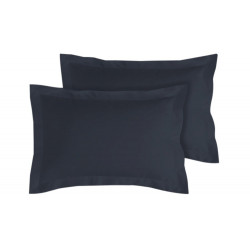 Lot de 2 taies bourdon d'oreillers carrés ou rectangulaire 100% Coton