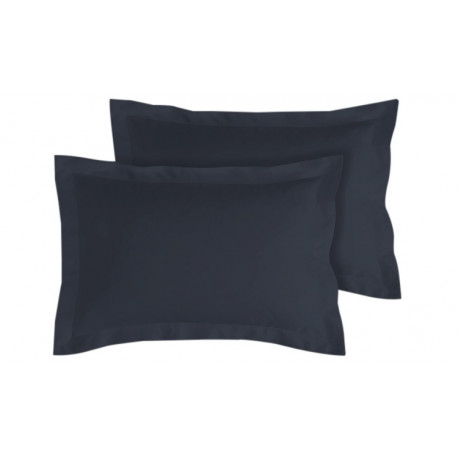Lot de 2 taies bourdon d'oreillers carrés ou rectangulaire 100% Coton