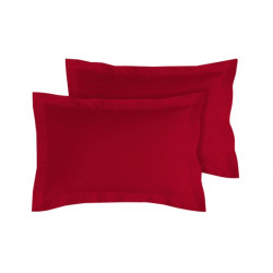 Lot de 2 taies d'oreillers Bourdon carrés ou rectangulaire 100% Coton