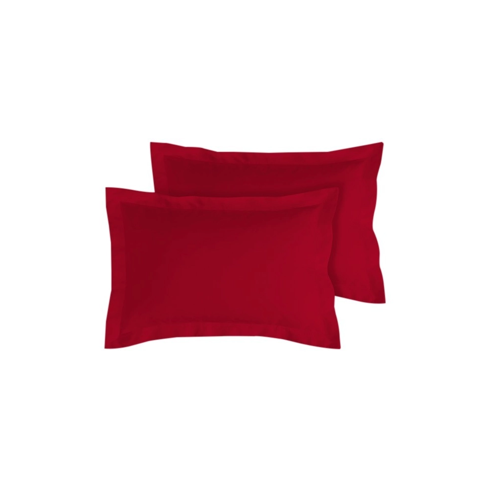 Lot de 2 Taies d’Oreiller 100% Coton 57 fils – Douces, Respirantes et Résistantes – Entretien Facile– Fabrication Française