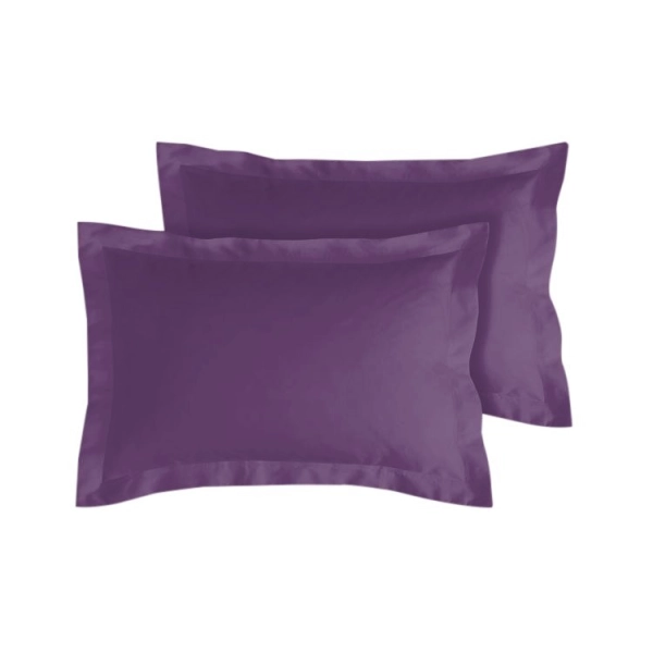 Lot de 2 taies d'oreillers Bourdon carrés ou rectangulaire 100% Coton