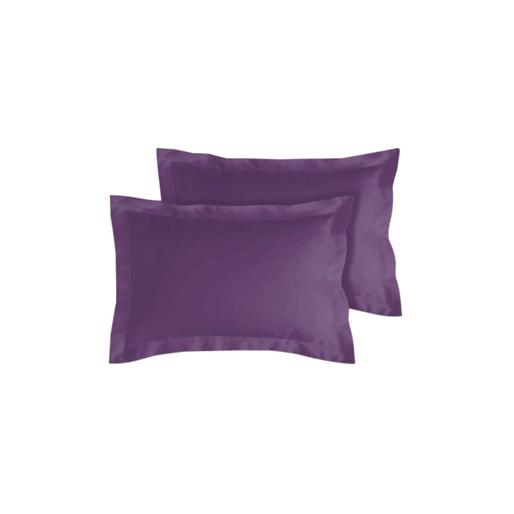 Lot de 2 Taies d’Oreiller 100% Coton 57 fils – Douces, Respirantes et Résistantes – Entretien Facile– Fabrication Française