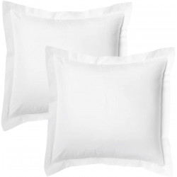 Lot de 2 taies d'oreillers Bourdon carrés ou rectangulaire 100% Coton