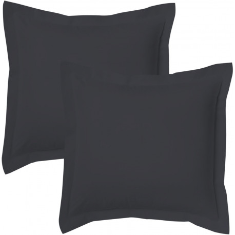 Lot de 2 taies d'oreillers Bourdon carrés ou rectangulaire 100% Coton