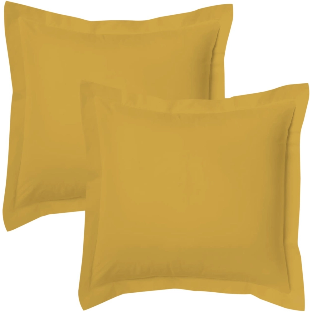 Lot de 2 Taies d’Oreiller 100% Coton 57 fils – Douces, Respirantes et Résistantes – Entretien Facile– Fabrication Française