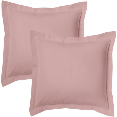 Lot de 2 taies d'oreillers Bourdon carrés ou rectangulaire 100% Coton