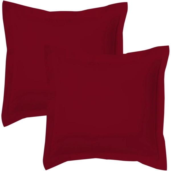 Lot de 2 taies d'oreillers Bourdon carrés ou rectangulaire 100% Coton