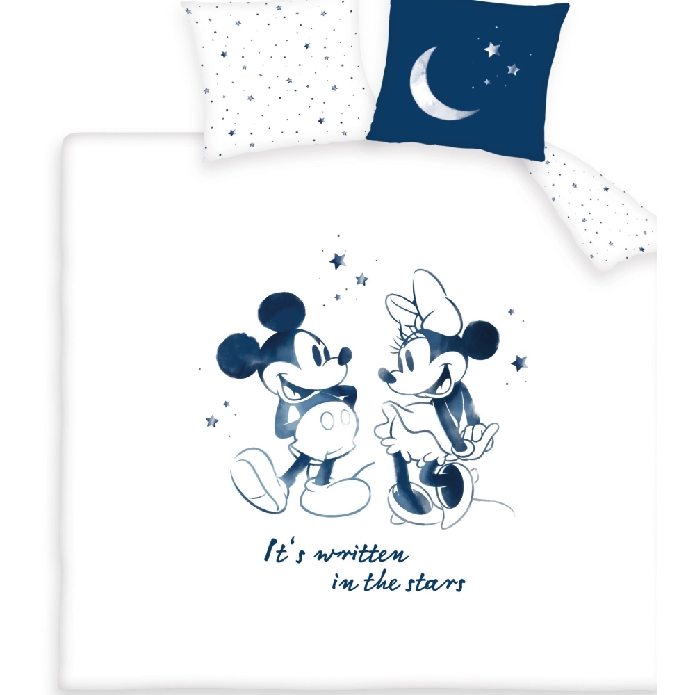 Housse de couette Mickey and Minnie Stars 220x240 cm 100% Coton 57 fils